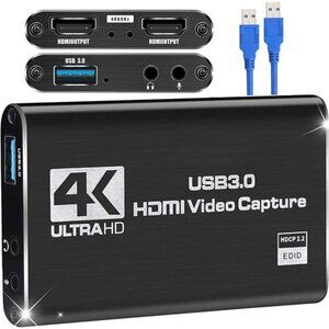 4K HDMI Video Capture Card USB 3.0 Full HD 1080P Recording for Streaming